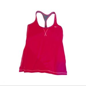 Pink Nike Sports Tank Top With Bra Support